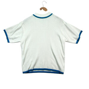 Vintage Hasting & Smith MP White Cardigan Sweater Ringer SS Quiet Luxury Posh S